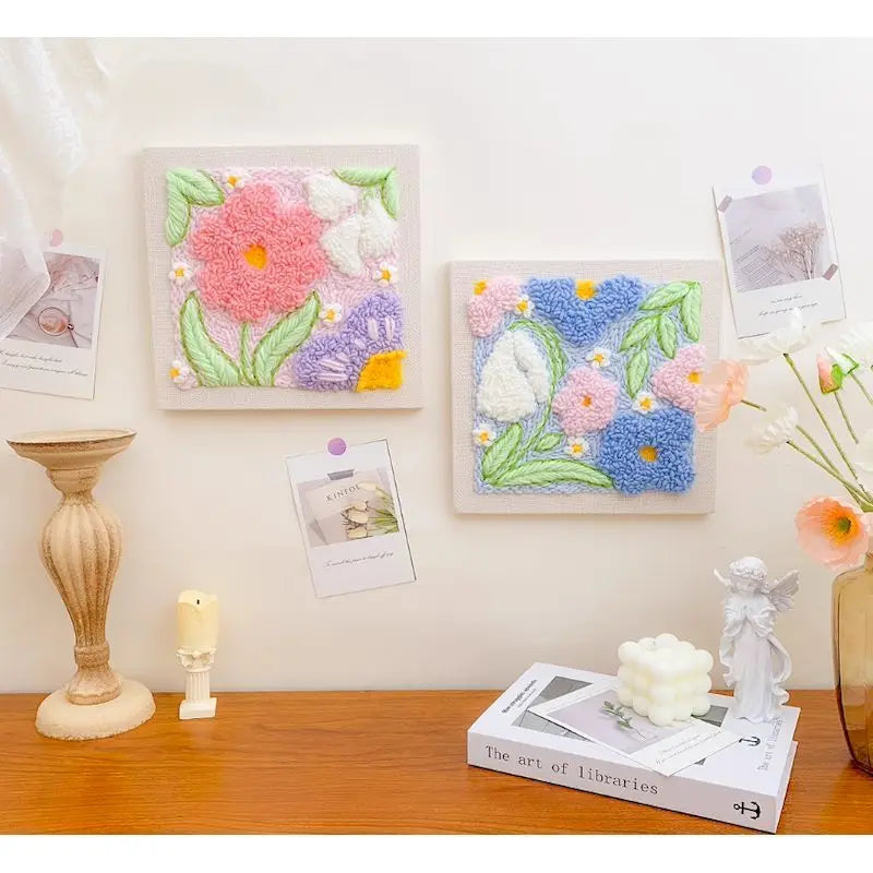 Blumen Stanznadel Set mit Rahmen zum kreativen Basteln und Gestalten