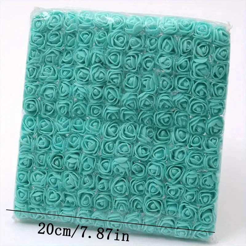 144 teiliges Mini Schaumrosen Set fuer kreative Dekorationen