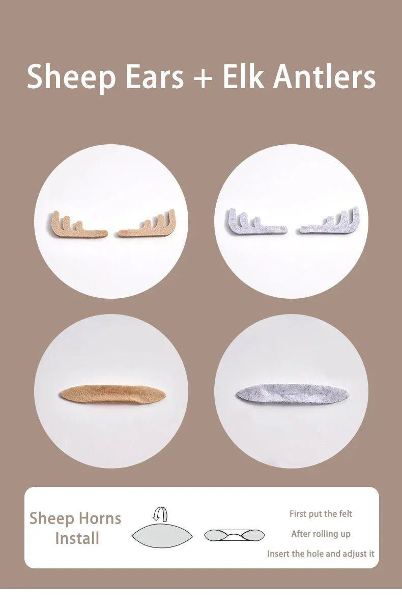 12er Set Getränkeuntersetzer Elchform aus Filz kreativ und isolierend