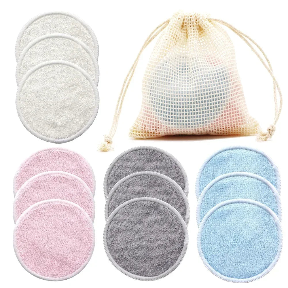 12er Set Wiederverwendbare Runde Baumwolle Make Up Entferner Pads