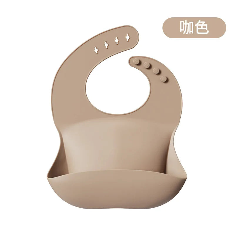 Weiches Silikon Baby Lätzchen mit 3D Reis Tasche wasserdicht für Kinder