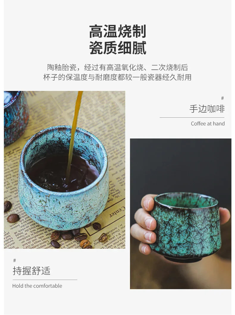 Kleine Keramik Kaffeetasse mit persönlichem Handwärmer-Yabubestshop