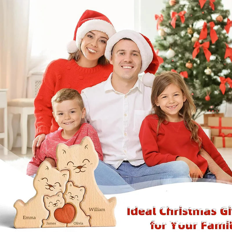 Handgefertigtes Holzpuzzle mit Lasergravur als Geschenk