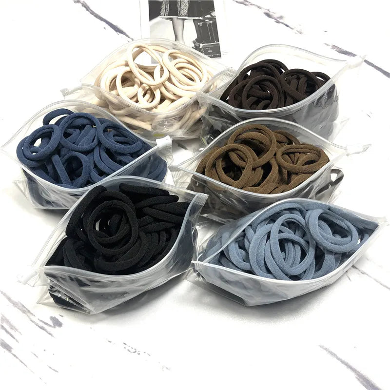 20/50 Teile/satz Haarbänder für Frauen Mädchen Grundlegende Haar Gummi Krawatten Seile 4 cm Einfache Elastische Stirnband Haar Zubehör pferdeschwanz Halter - Yabubest - Home & More