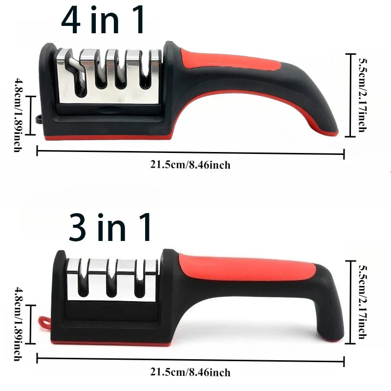 3/4 Segment Messerschärfer Keramik Aluminiumlegierung Handheld Küche