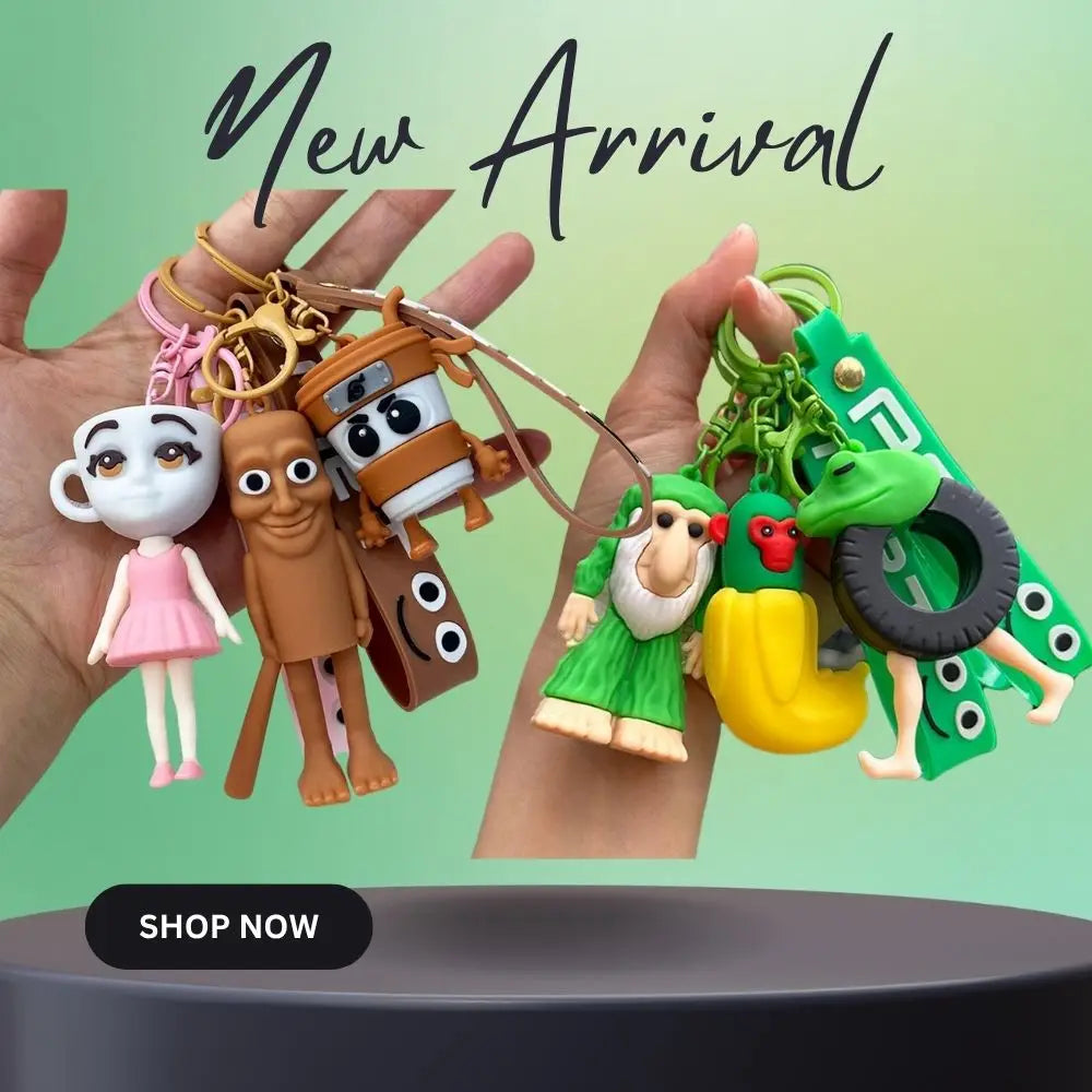 Kunststoff Schlüsselanhänger mit Cartoon Motiv als Modeaccessoire