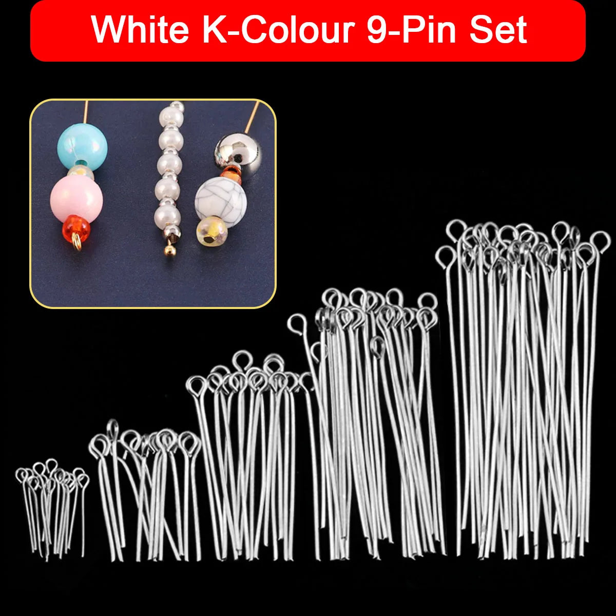 150 Stück flexible Metallverbindungsnadeln in 9 Formen und 5 Größen für Schmuckherstellung-Yabubest - Home & More