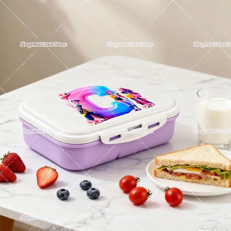 Praktische Lunchbox mit individuellem Buchstabendruck für Schule und Freizeit
