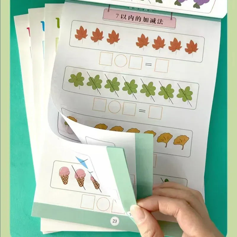 Handgeschriebenes Mathematik-Übungsbuch für Kinder 0–20 Addition Subtraktion