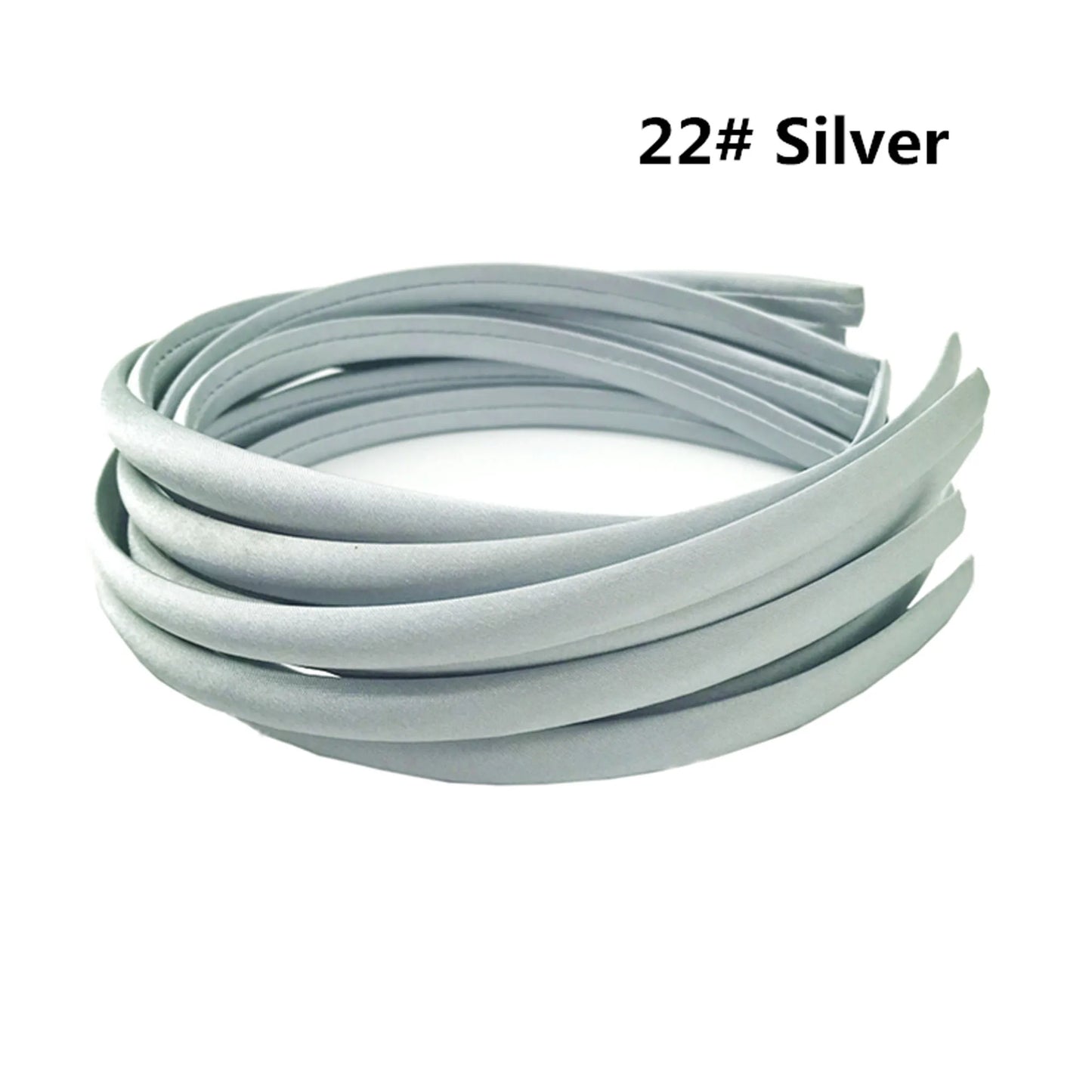 Stoffbezogenes Haarband 1 cm Breite Unisex 10/60 Stück bunte Farben