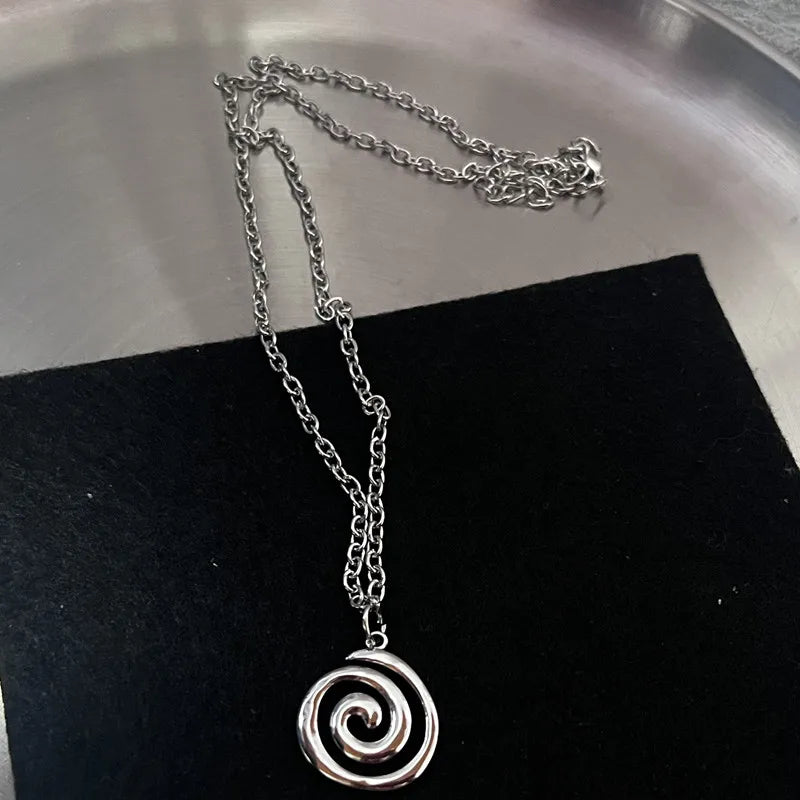 Y2K Feuer Herz Zahn Anhänger Halskette für Frauen und Männer-Yabubest - Home & More