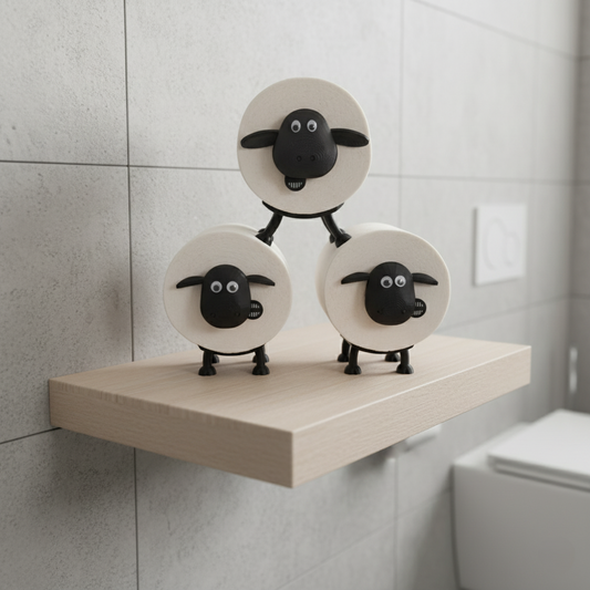 Schaf Toilettenpapierhalter nachhaltig und praktisch Badezimmerdeko