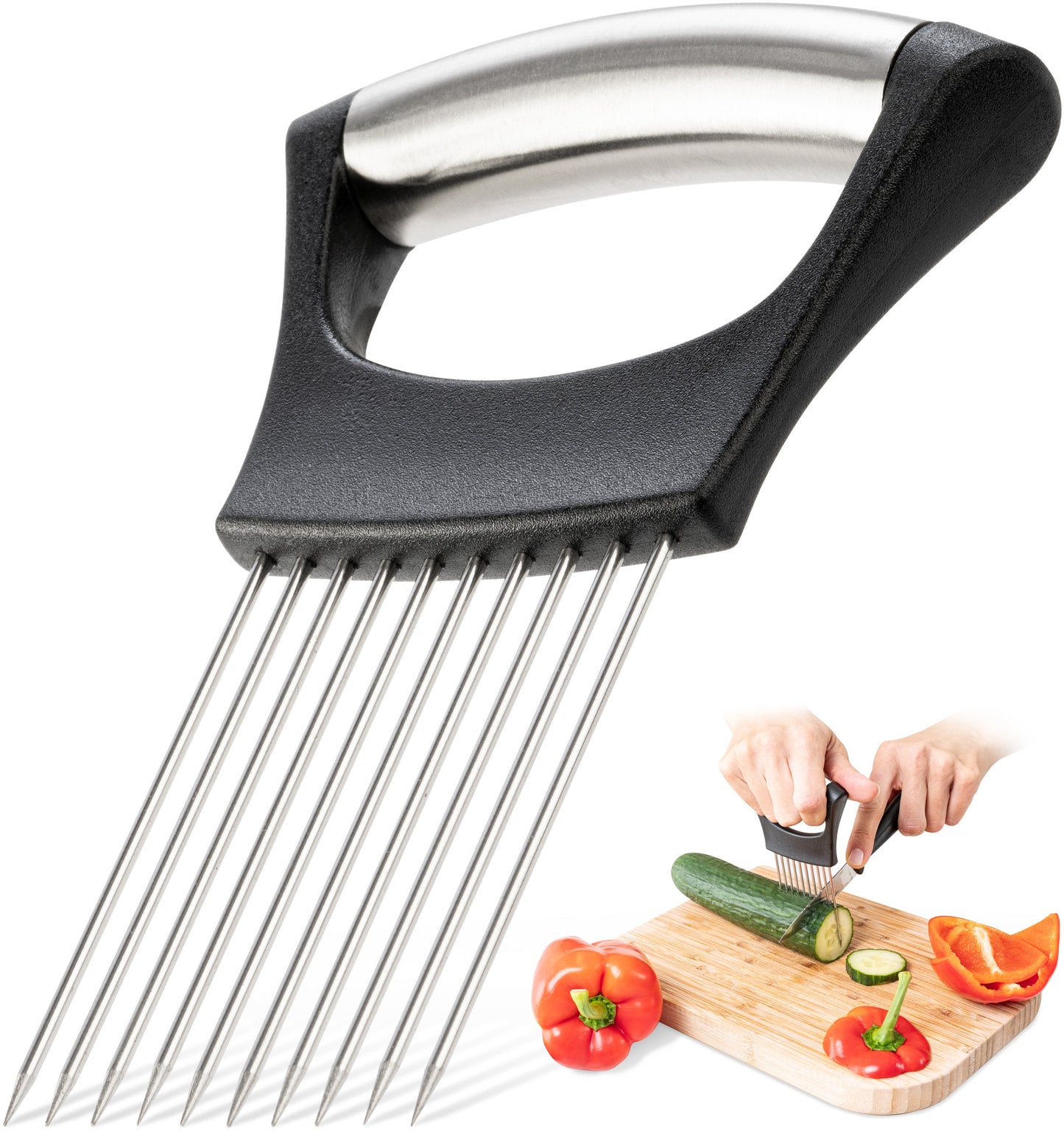 Scheidehilfe aus Edelstahl zum Schneiden von Gemüse
