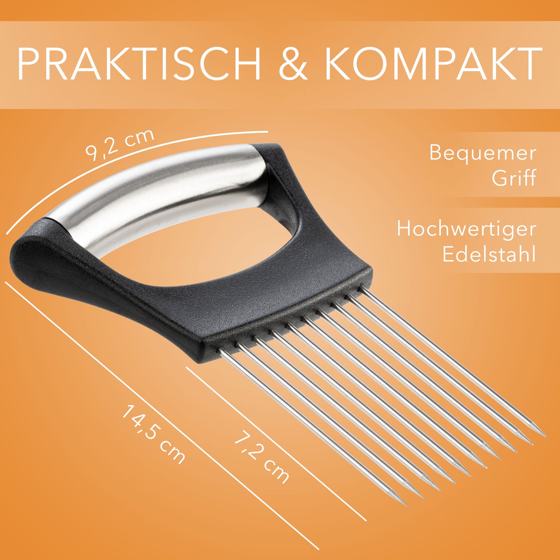 Scheidehilfe aus Edelstahl zum Schneiden von Gemüse