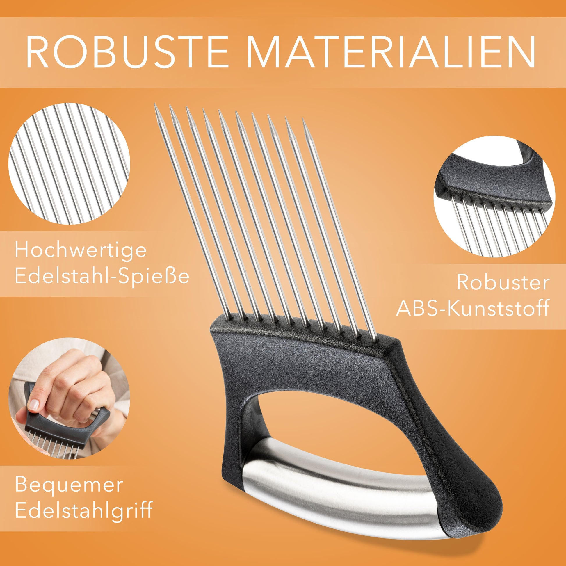 Scheidehilfe aus Edelstahl zum Schneiden von Gemüse