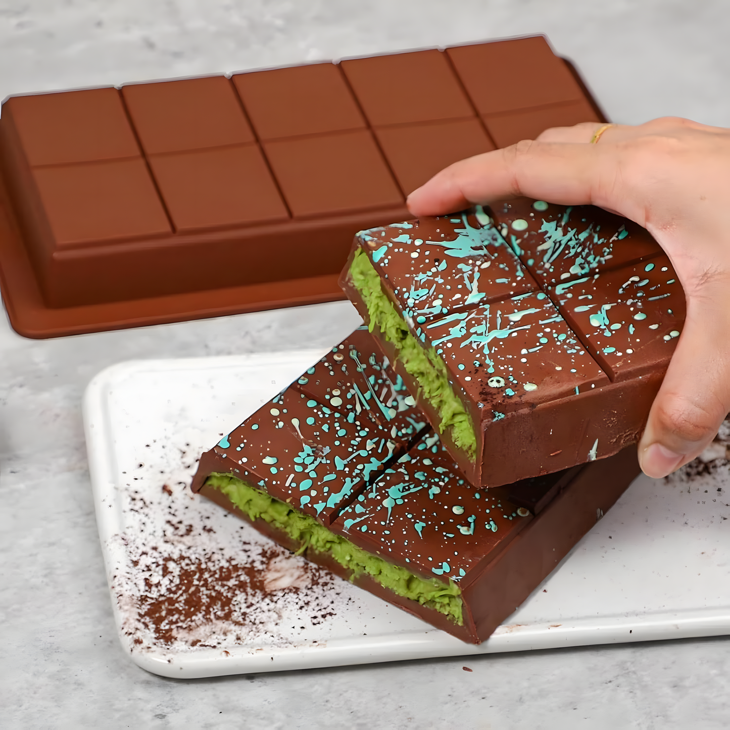 Schokoladenform aus Silikon extra tief im 2er Set