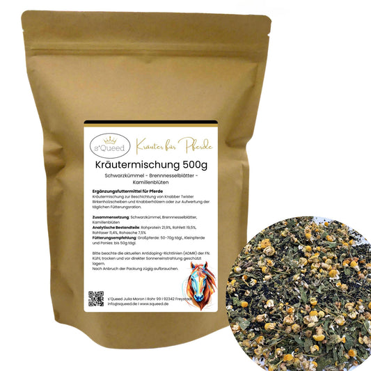 500g natürliche Kräutermischung zur Beschichtung von Pferde Knabberholz