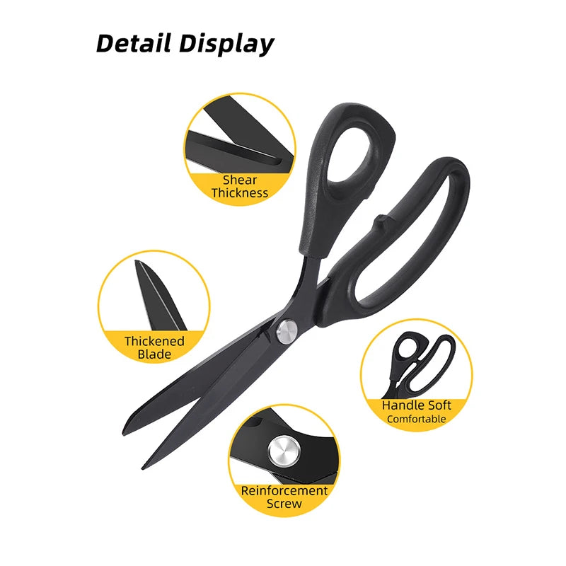 Schwarze Schneiderschere Edelstahl 5 9 10 Zoll Stoff Schneideschere