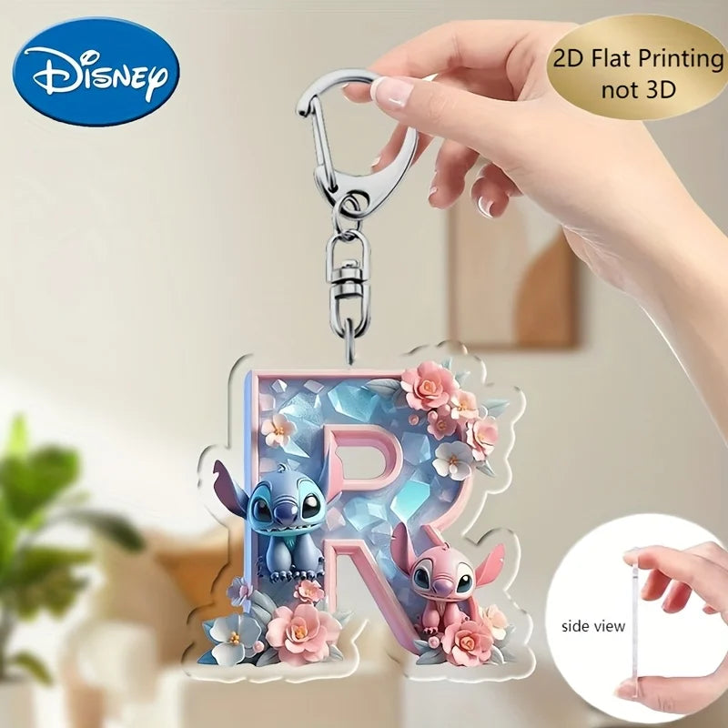 Bunter 2 Zoll Acryl Schlüsselanhänger mit A-Z Buchstaben für Kinder