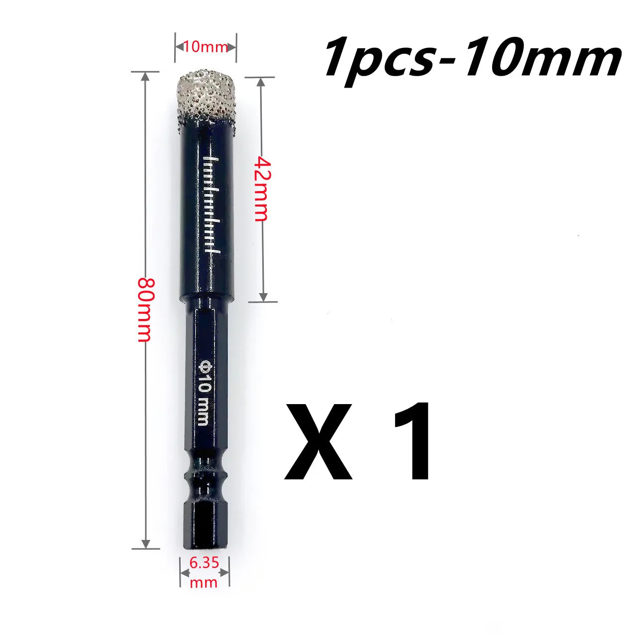 5-16mm Diamantbohrer Set für Fliesen, Marmor, Granit – Sechskantschaft Trocken
