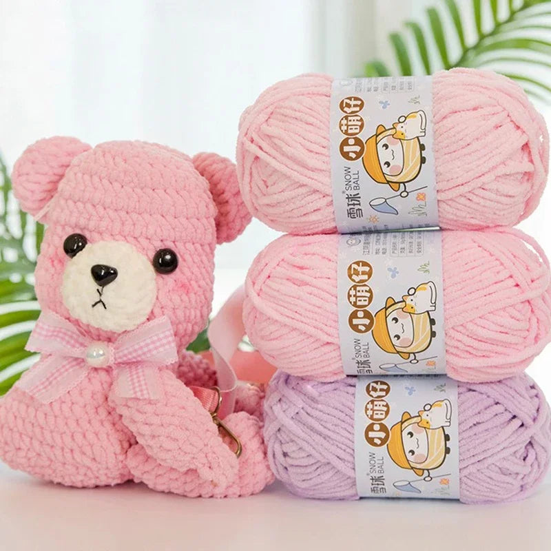 Weiches dickes Chenille Strickgarn 50g für DIY Schal Mütze Pullover