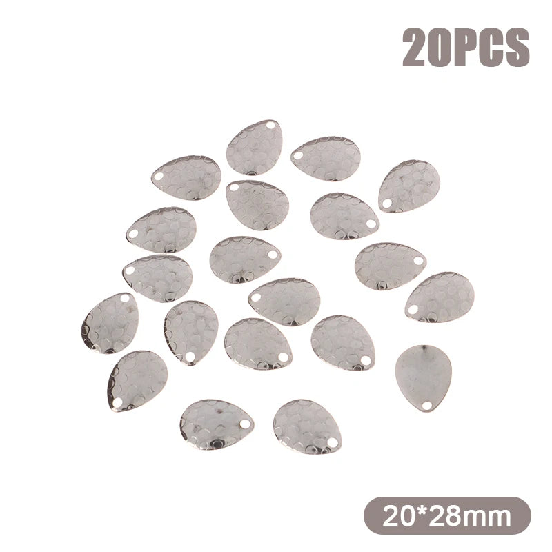 20 Metall Angeln Spinner Klingen Wassertropfenform 5.5g für Harte Köder
