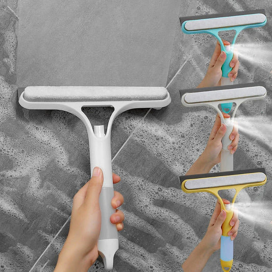 3-in-1 Fensterreiniger: Sprühflasche, Rakel, Mikrofaser für Glas & Auto
