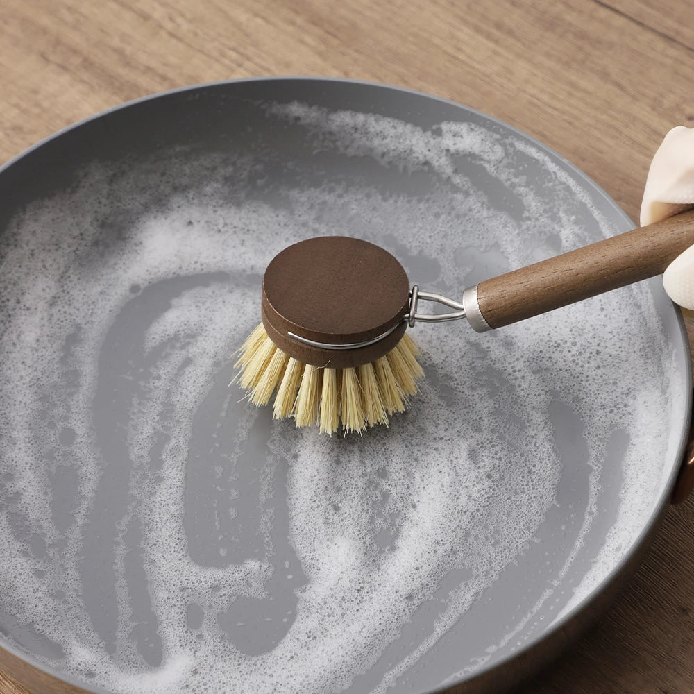 Natürliche Sisal Spülbürste mit langem Holzgriff - Umweltfreundlich reinigen