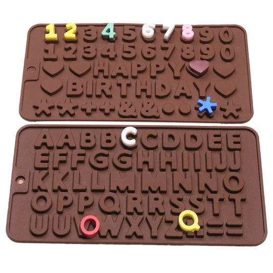 Silikonform 26 Buchstaben Zahlen Ausstecher Kuchen Deko Zubehör