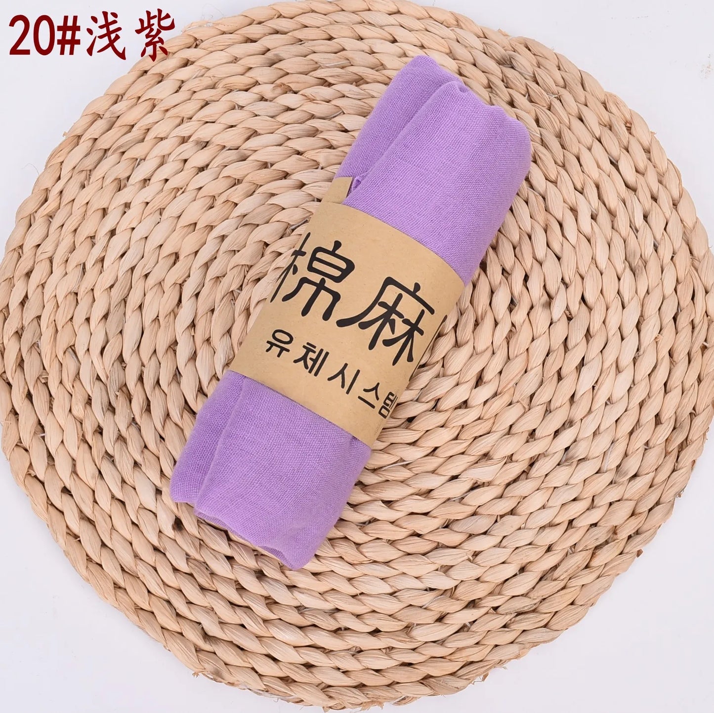 Damen Schal Baumwolle Leinen lang 90x180cm uni zart weich vielseitig