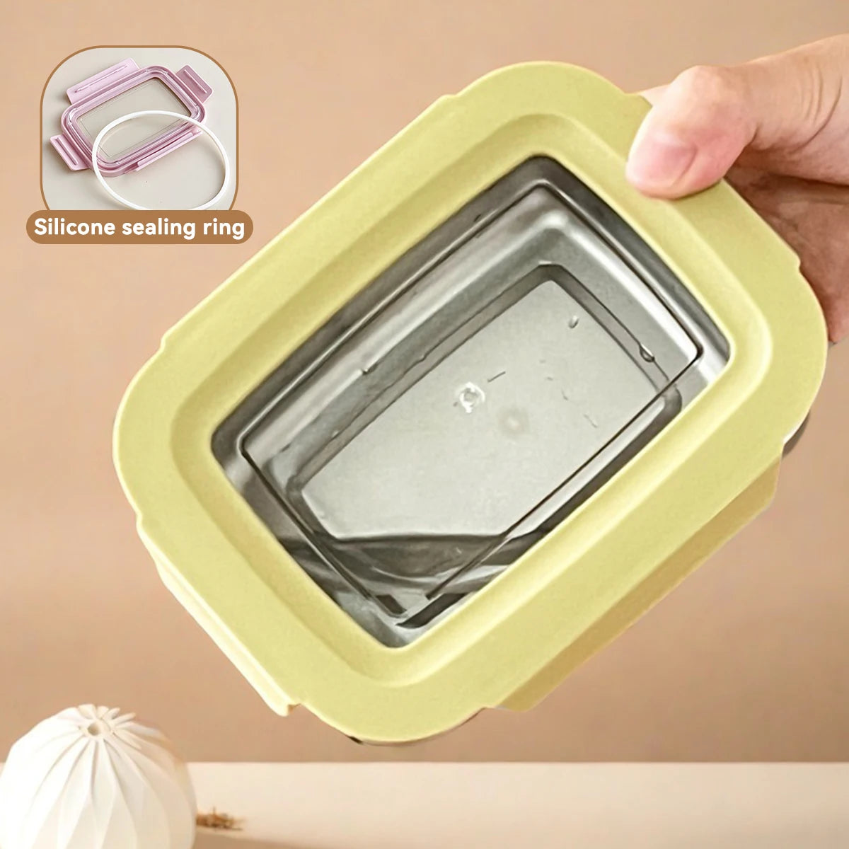 304 Edelstahl Geteilte Lunchbox – Mikrowelle, Dicht, für Schule & Büro