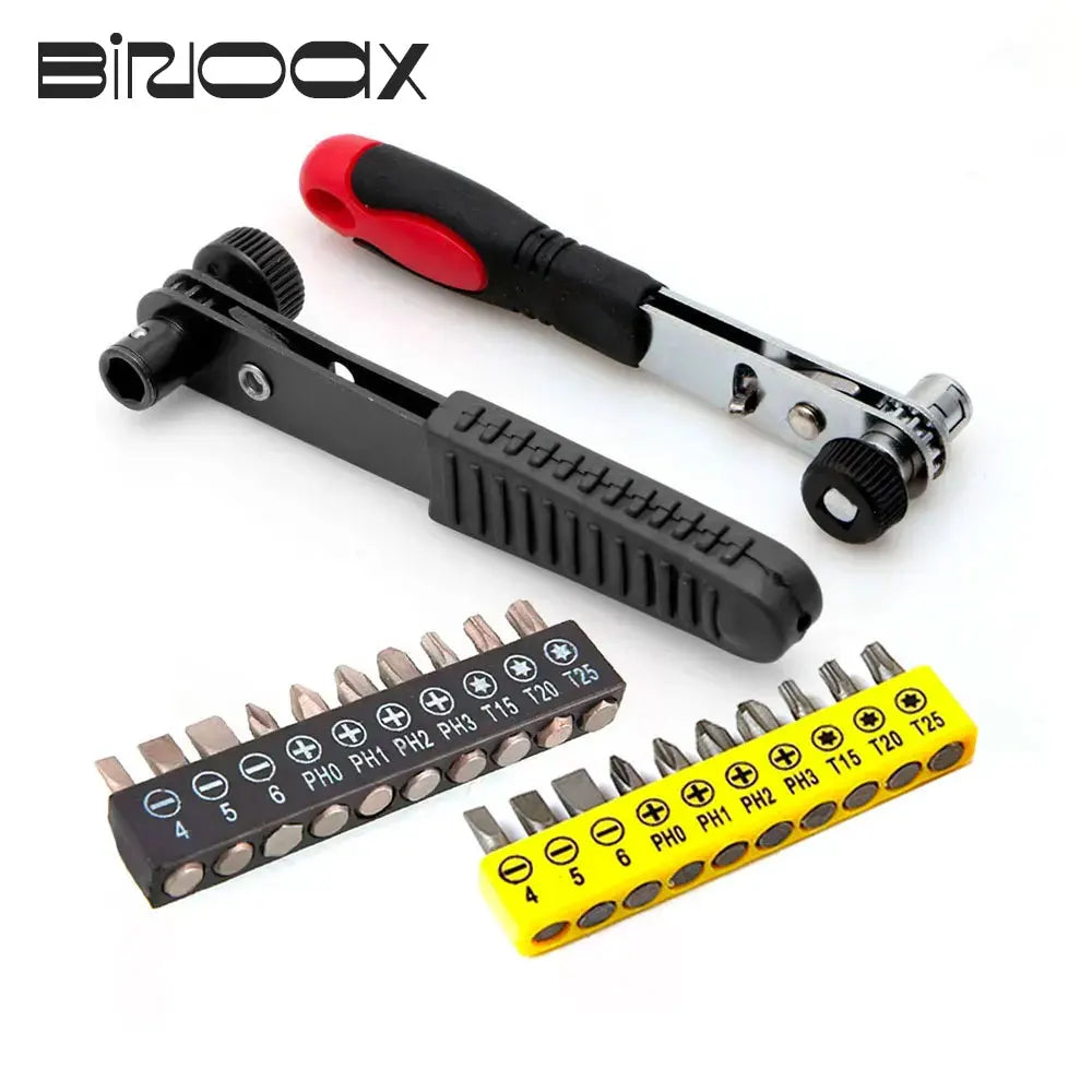 Schnelle 1/4 Ratsche mit Schraubendreher-Bit-Set, Multifunktional