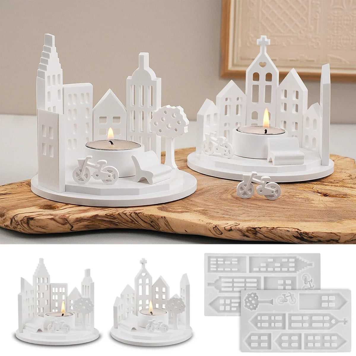 Silikonform für DIY Kerzenhalter im Haus Design