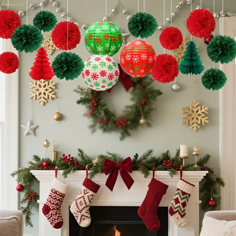 Festliches 15-teiliges Weihnachtsdekorationsset für Feiern