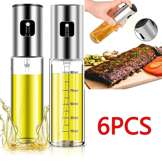 Glas Öl Sprüher für Kochen, Salat, Grillen, Backen – Essigflasche 2-in-1