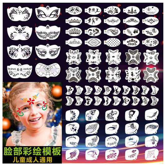 Wiederverwendbare Gesichtsbemalungsschablonen für kreative Body Art