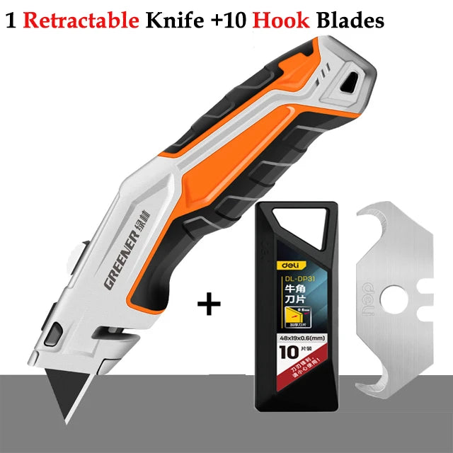 Multifunktionales Faltmesser aus Zinklegierung für präzises Schneiden