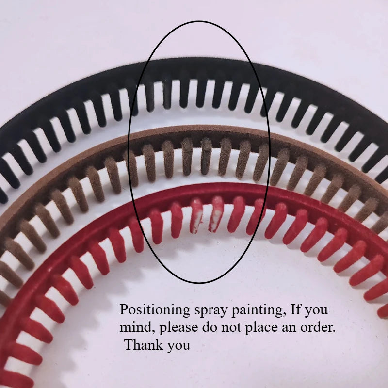 Elegantes schwarz rotes Samt Haarband mit Zahn im 2er Set