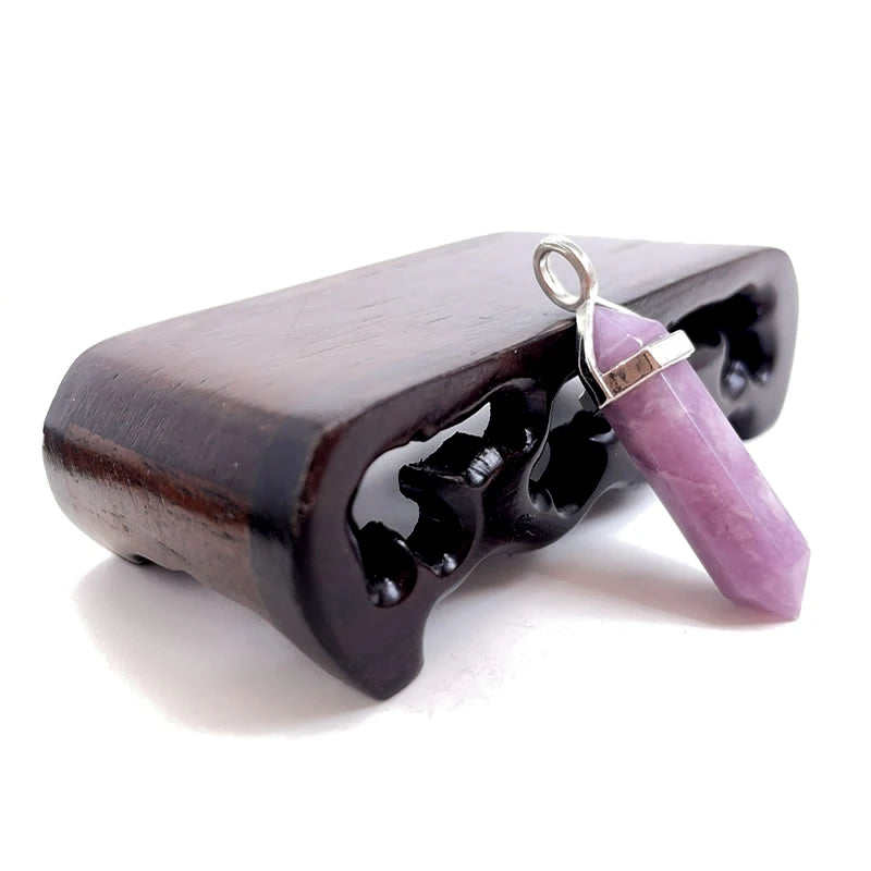 Naturstein Sechseck Stabanhänger – DIY Schmuck, Amethyst, Tigerauge Mix