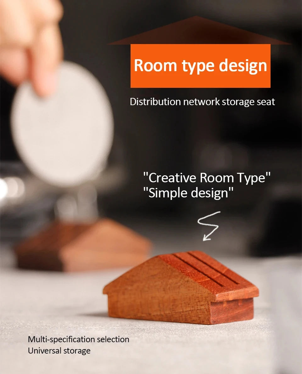 Wiederverwendbarer Holz Kaffeefilterhalter für Espresso Siebträger