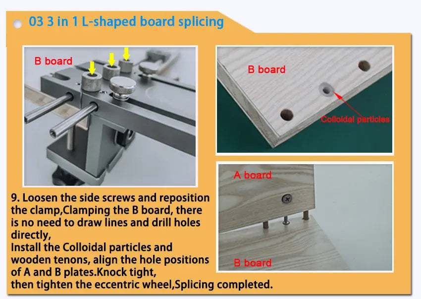 YOMO 3-in-1 Dübelvorrichtung für Möbel - Holzbohrer Locator-Yabubest - Home & More