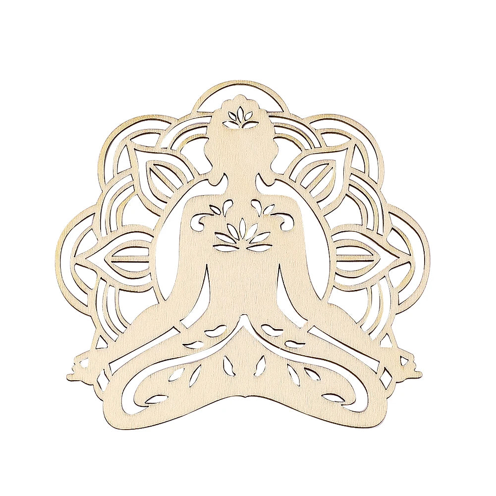 Laser gravierte Holzscheibe für Meditation und Tischdekoration