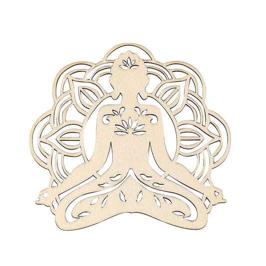 Laser gravierte Holzscheibe für Meditation und Tischdekoration