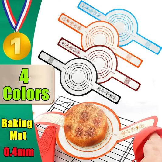 Silikon Backmatte mit langem Griff in 4 Farben für perfektes Backen