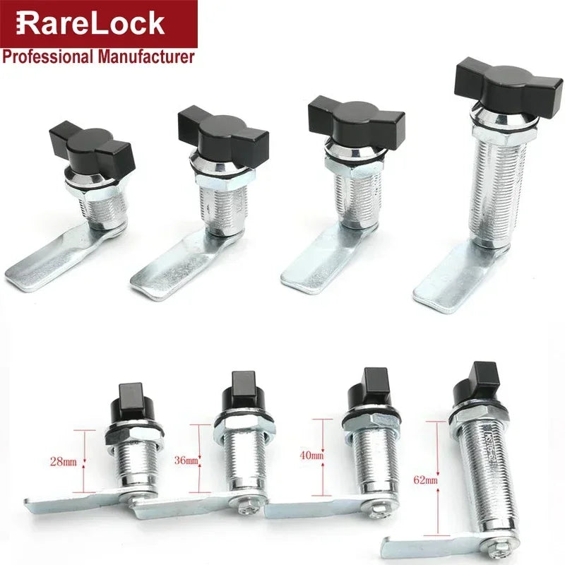 Schwarzes schlüsselloses Griffschloss 18-60mm für Schrank Industriekasten