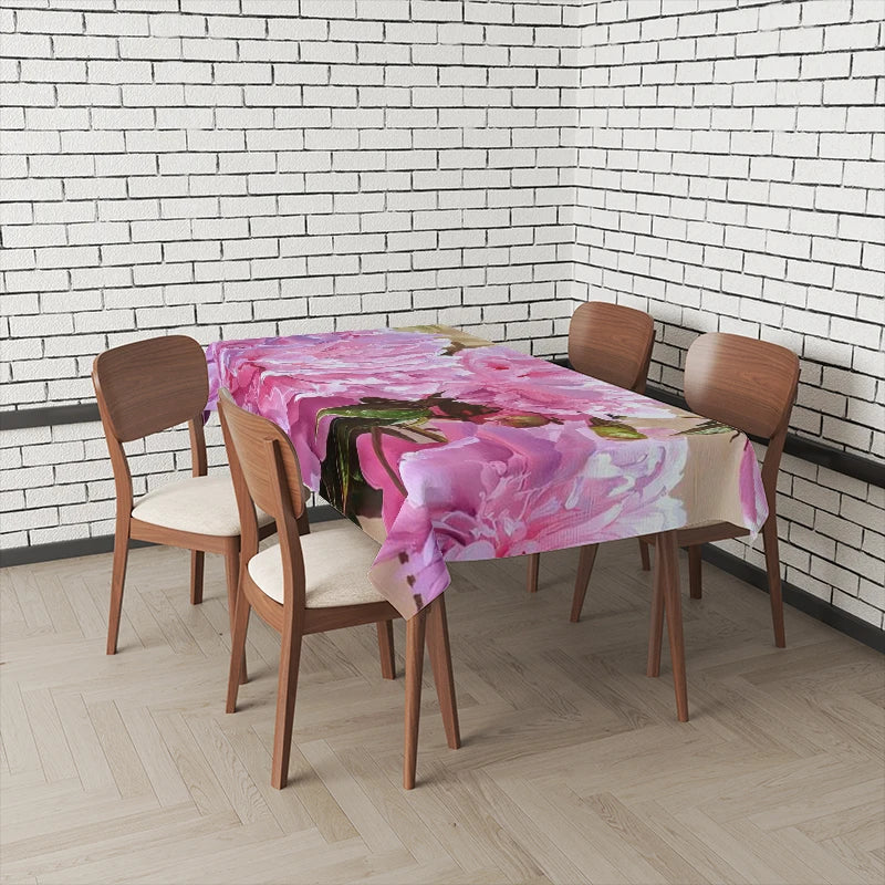 Wasserdichte rechteckige Tischdecke mit geometrischem Muster für Zuhause