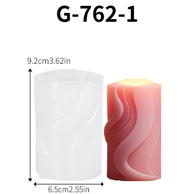 Wellenförmige Silikonform für DIY Duftkerzen und Ornamente