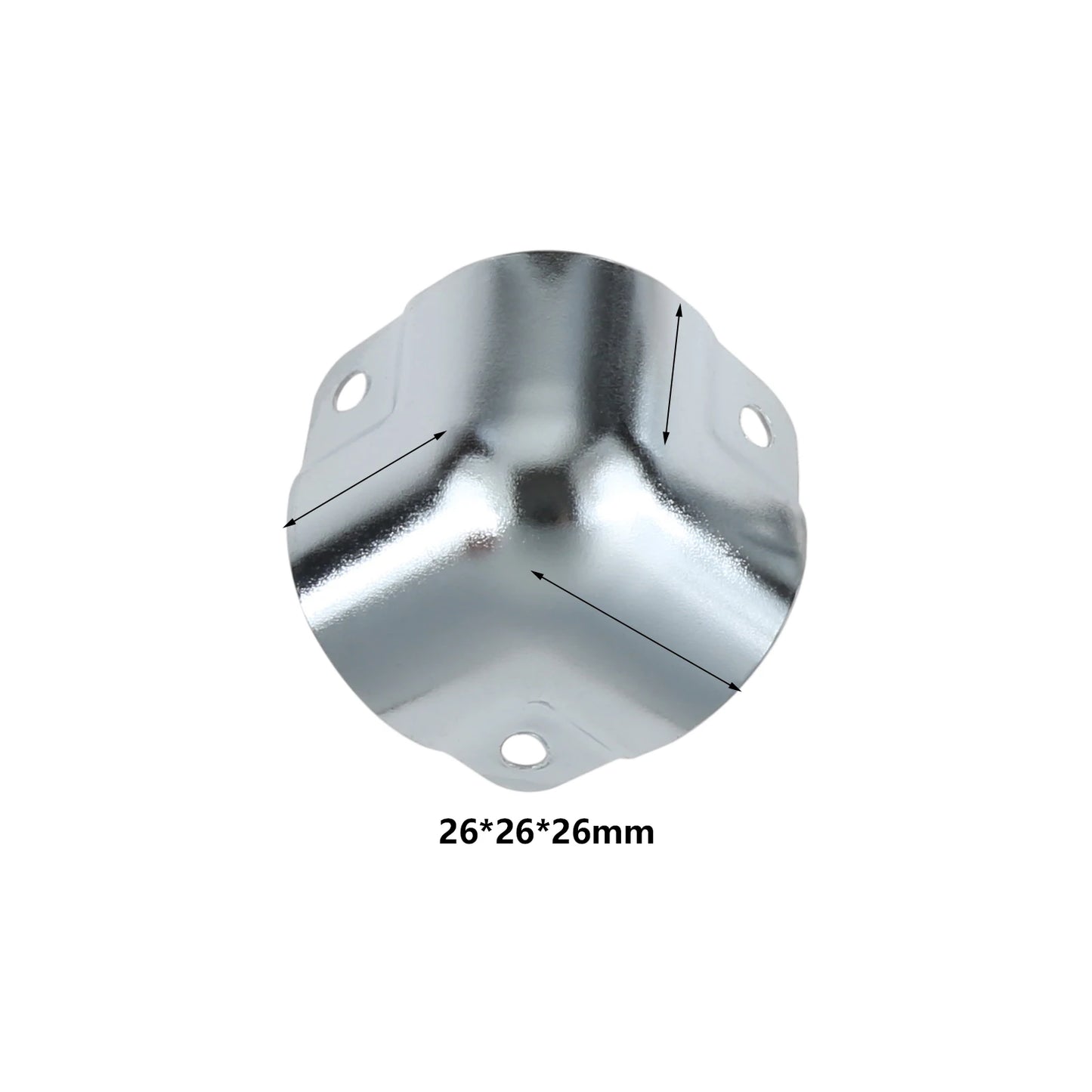 4er Set Eckschutz Metall für Koffer Boxen – 26mm/29mm Silber/Schwarz
