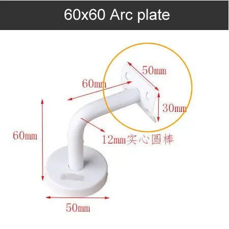 Schwarz weiße Edelstahl Treppen Handlauf Halterung für Wandmontage