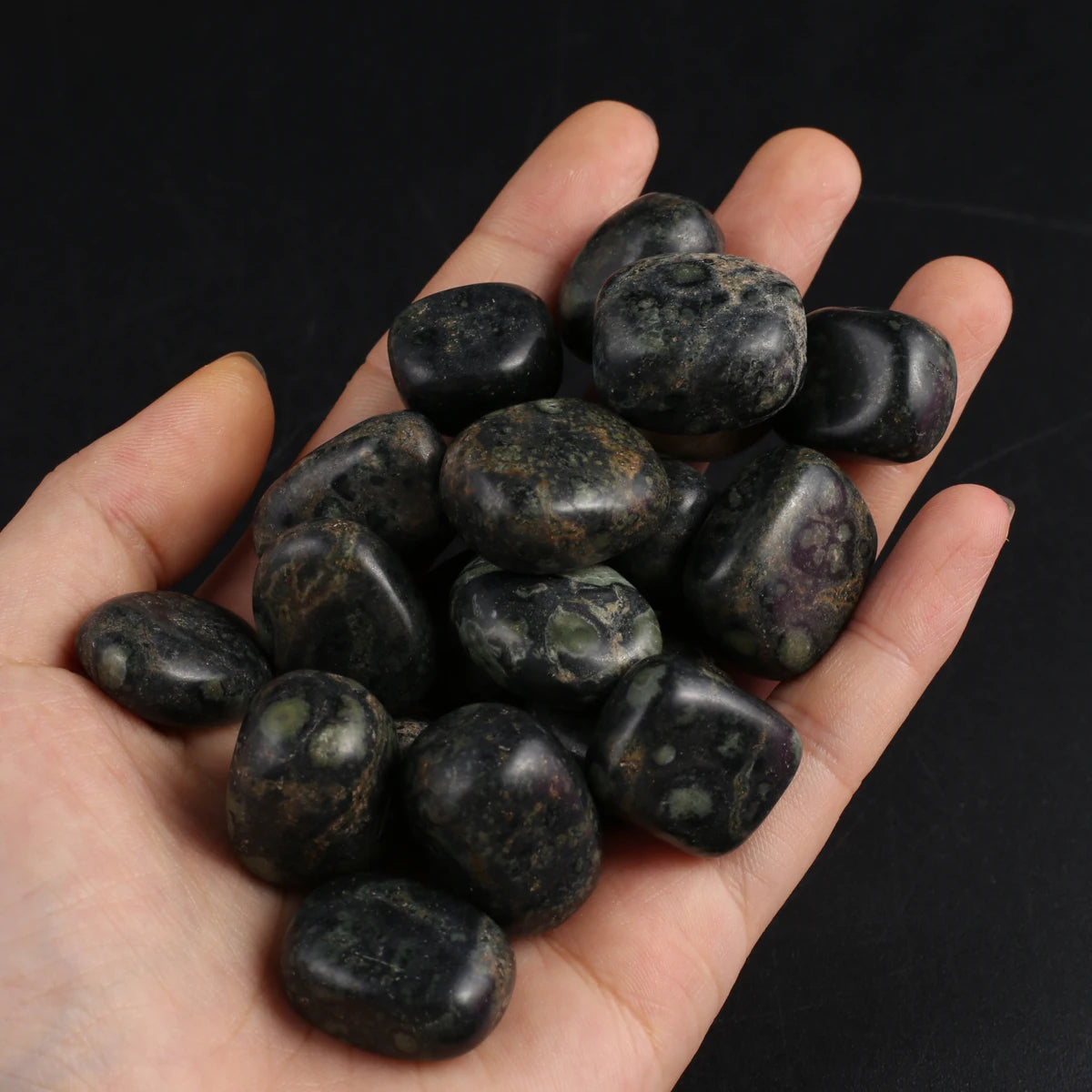 10er Set Polierte Natursteine für Heim und Aquarium